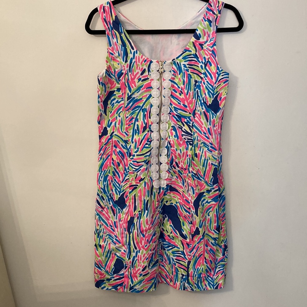 Lilly Pulitzer shift dress Indigo palm reader size 2 - Picture 2 of 10